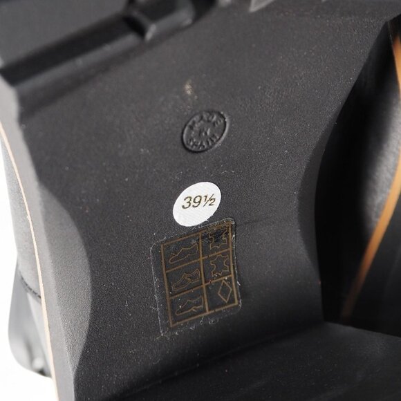 Free People Jesse Cutout Platform Chunky Heel Boots Women's 9/39.5 Black Leather - Picture 9 of 12